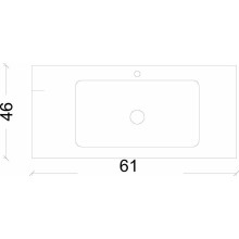 Раковина Boheme Armadi Art Vallessi 60 838-060-WG Белый глянец