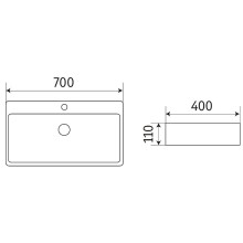 Раковина CeramaLux 70 78575 Белая глянцевая