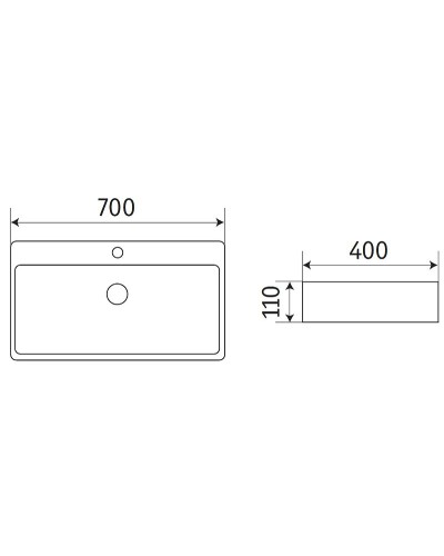 Раковина CeramaLux 70 78575 Белая глянцевая