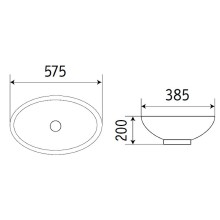 Раковина CeramaLux 60 540QA Белая глянцевая