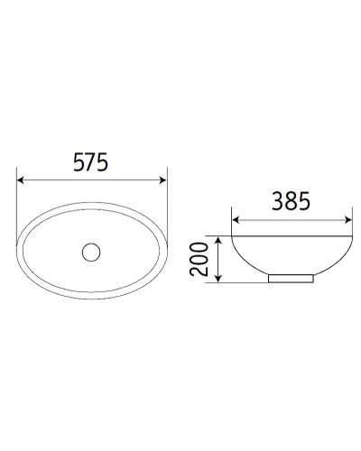 Раковина CeramaLux 60 540QA Белая глянцевая