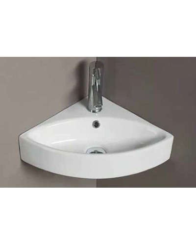 Раковина CeramaLux 50 78378 угловая Белая глянцевая