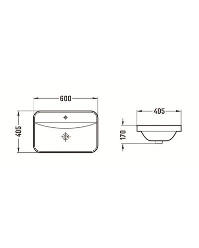 Раковина CeramaLux 60 78699 Белая глянцевая