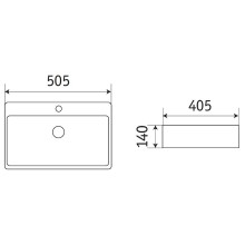 Раковина CeramaLux 50 78180 Белая глянцевая