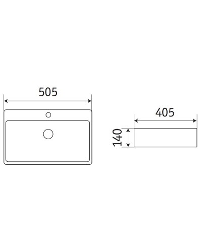 Раковина CeramaLux 50 78180 Белая глянцевая