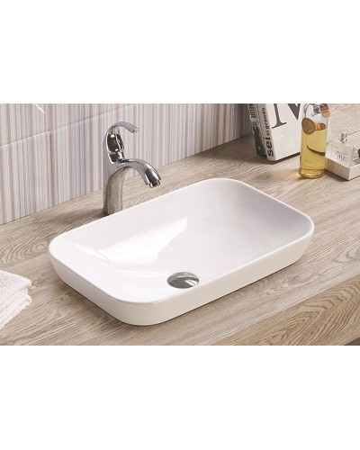 Раковина CeramaLux 50 E408D Белая глянцевая