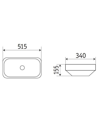 Раковина CeramaLux 50 E408D Белая глянцевая