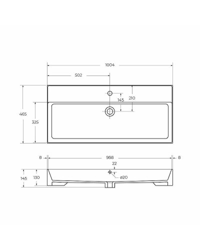 Раковина Cezares 100 CZR-MIL-100-LVB Bianco Opaco