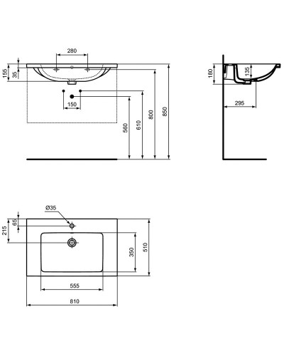 Раковина Ideal Standard I.Life B 81 T460401 Евробелая