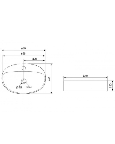 Раковина Abber Bequem 64 AC2112MW Белая матовая