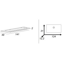 Раковина Cezares Stylus 140 50265 Белая матовая