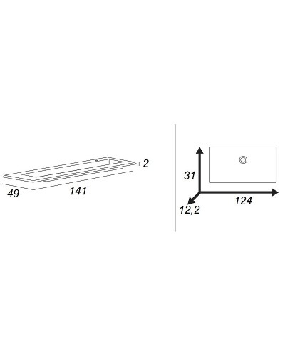 Раковина Cezares Stylus 140 50265 Белая матовая