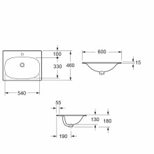 Раковина Cezares Molveno 60 CZR-1923-600 Белая