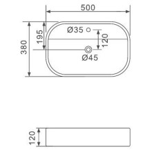 Раковина Gappo 50 GT308 Белая
