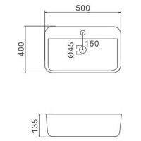 Раковина Gappo 50 GT405 Белая