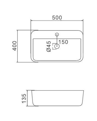 Раковина Gappo 50 GT405 Белая