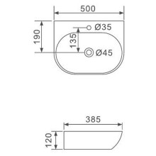 Раковина Gappo 50 GT702 Белая
