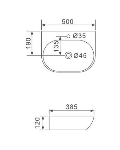 Раковина Gappo 50 GT702 Белая