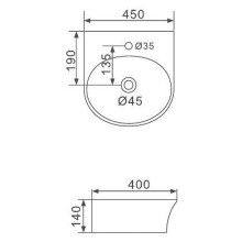 Раковина Gappo 45 GT704 Белая