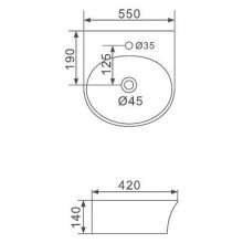 Раковина Gappo 55 GT705 Белая