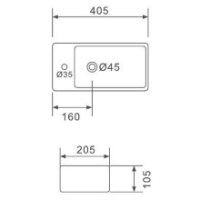 Раковина Gappo 40 R GT706R Белая
