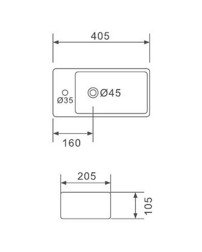 Раковина Gappo 40 R GT706R Белая
