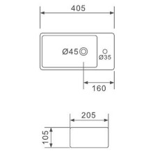 Раковина Gappo 40 L GT706L Белая
