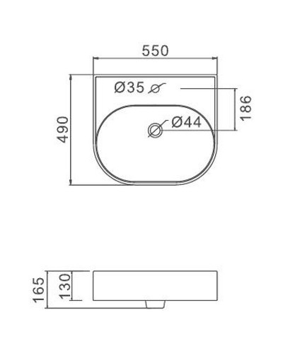 Раковина Gappo 55 GT501 Белая
