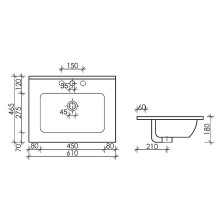 Раковина Ceramica Nova Element 61 CN7001MB Черная матовая