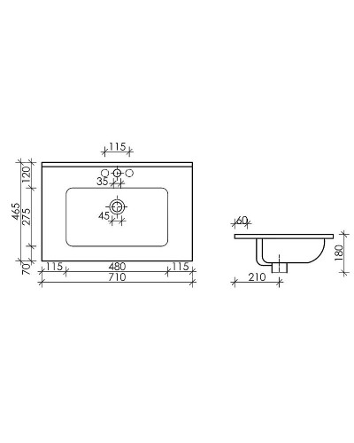 Раковина Ceramica Nova Element 71 CN7007 Белая