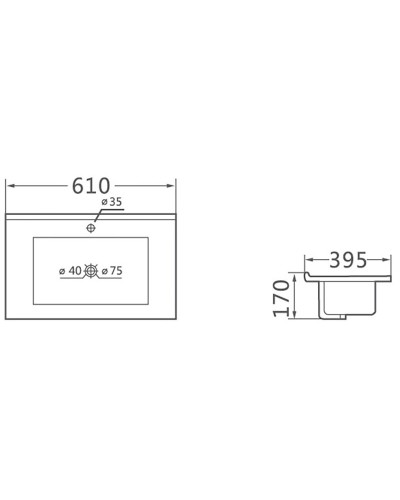 Раковина Vincea 60 VBS-13960S1 Белая