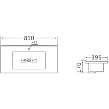 Раковина Vincea 80 VBS-13980S1 Белая