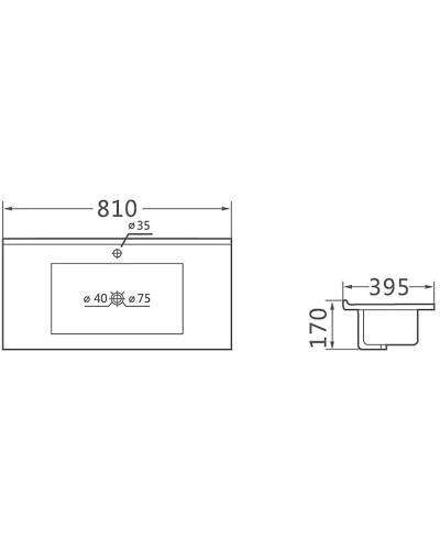Раковина Vincea 80 VBS-13980S1 Белая