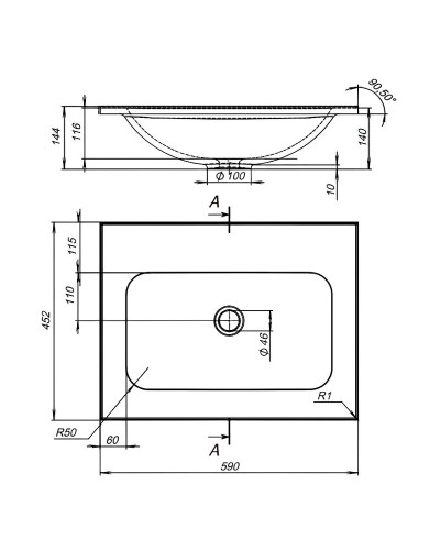 Раковина Aquanet Арт 60 306390 Белая