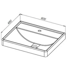 Раковина Aquanet Ирис 60 301803 Белая