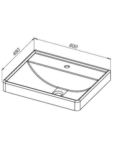 Раковина Aquanet Ирис 60 301803 Белая