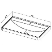 Раковина Aquanet Ирис 80 301805 Белая