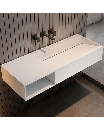 Раковина Abber Stein 100 L AS2640-1.0 L Белая матовая