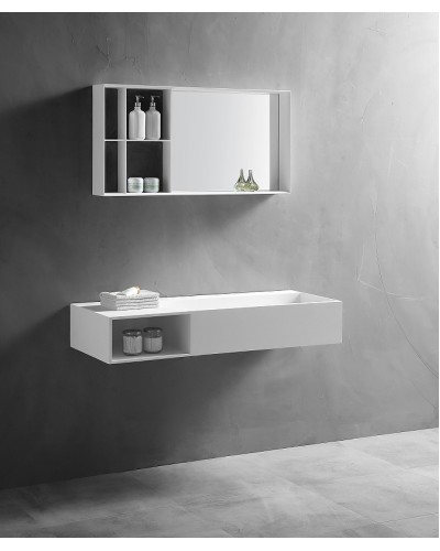 Раковина Abber Stein 100 L AS2640-1.0 L Белая матовая