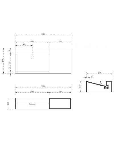 Раковина Abber Stein 100 R AS2640-1.0 R Белая матовая