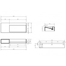 Раковина Abber Stein 120 L AS2640-1.2 L Белая матовая