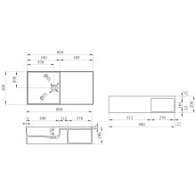 Раковина Abber Stein 80 AS2649-0.8 Белая матовая