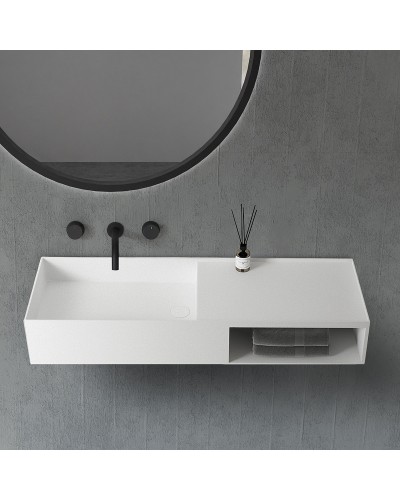 Раковина Abber Stein 120 AS2649-1.2 Белая матовая