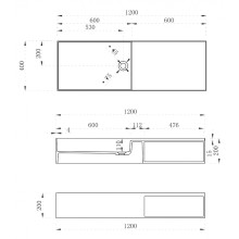 Раковина Abber Stein 120 AS2649-1.2 Белая матовая