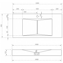 Раковина Abber Stein 100 AS2641 Белая матовая