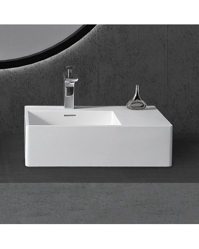 Раковина Abber Stein 56 L AS2644 L Белая матовая