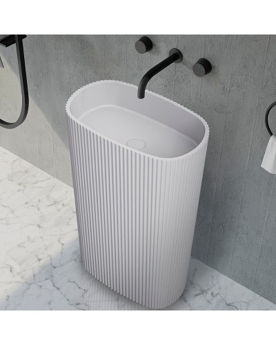 Раковина Abber Stein 55 AS2502-H Белая матовая