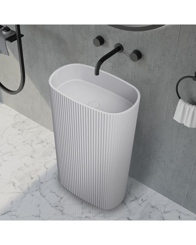 Раковина Abber Stein 55 AS2502-H Белая матовая