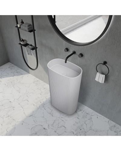 Раковина Abber Stein 55 AS2502-H Белая матовая