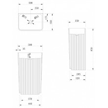 Раковина Abber Stein 50 AS2505-H Белая матовая